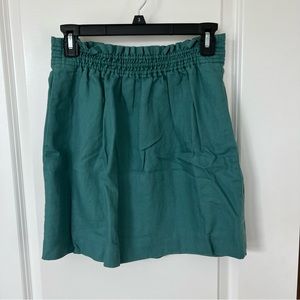 ⭐️ 3/$30 J CREW Cotton Linen Teal Skirt - size 6